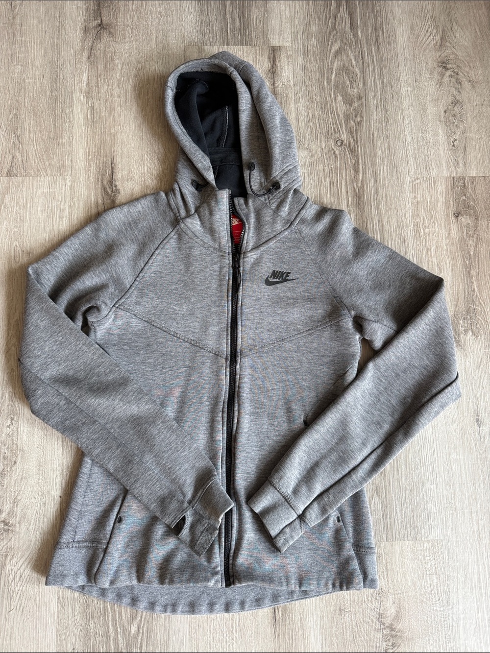 Nike Women's Grey Hooded Full-Zip Jacket